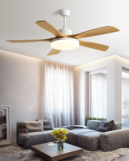 WOMO Scandi 5 Blade Ceiling Fan Lamp-WM5125