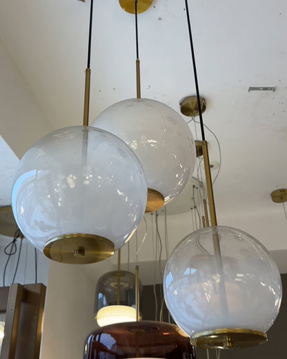 WOMO Milk Glass Globe Pendant Light-WM2674