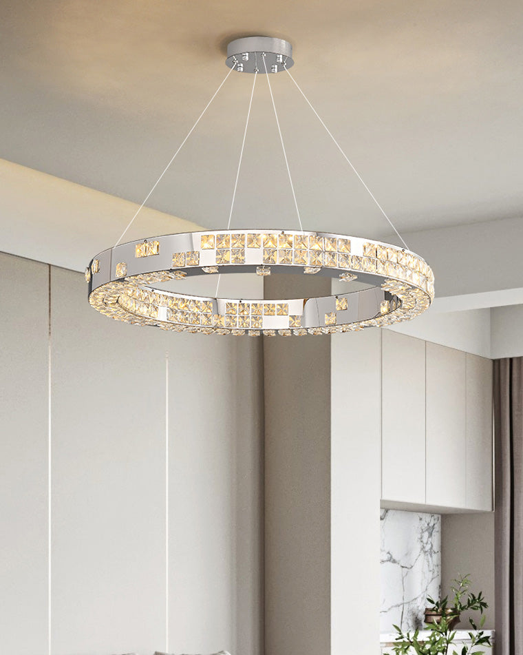 WOMO Tiered Circular Crystal Chandelier-WM2544