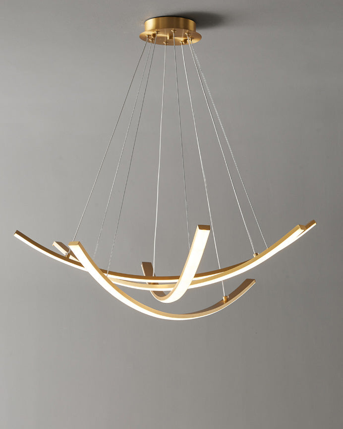 WOMO Arc Led Brass Chandelier-WM2569