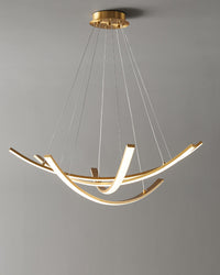 WOMO Arc Led Brass Chandelier-WM2569