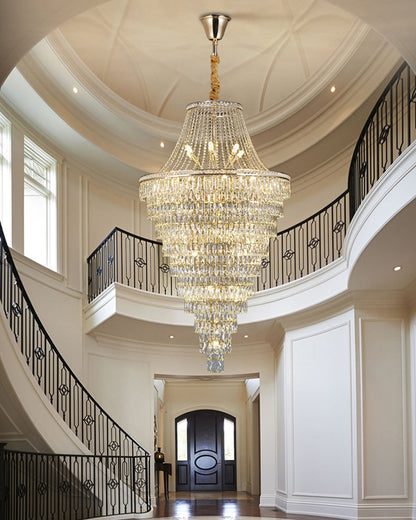 WOMO Oversized Gold Crystal Chandelier-WM2379