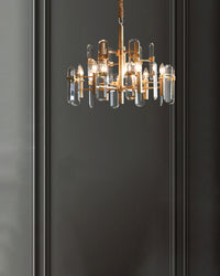 WOMO Black Candle Crystal Chandelier-WM2519