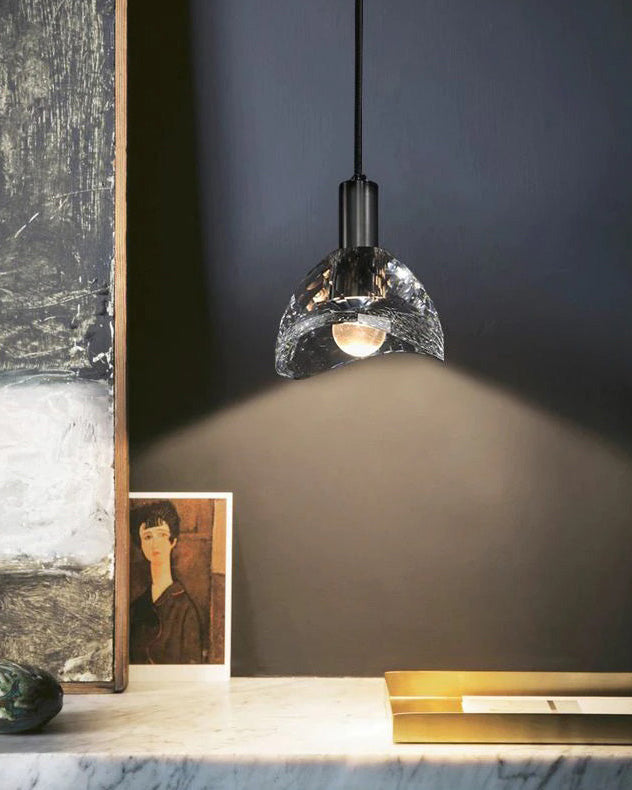 WOMO Small Black Crystal Pendant Light-WM2561