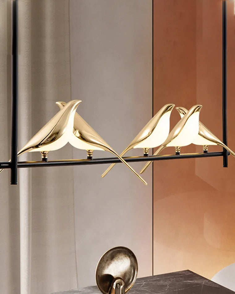 WOMO Gold Bird Branch Chandelier-WM2512c