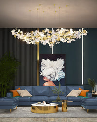 WOMO Gingko Long Linear Chandelier-WM2426