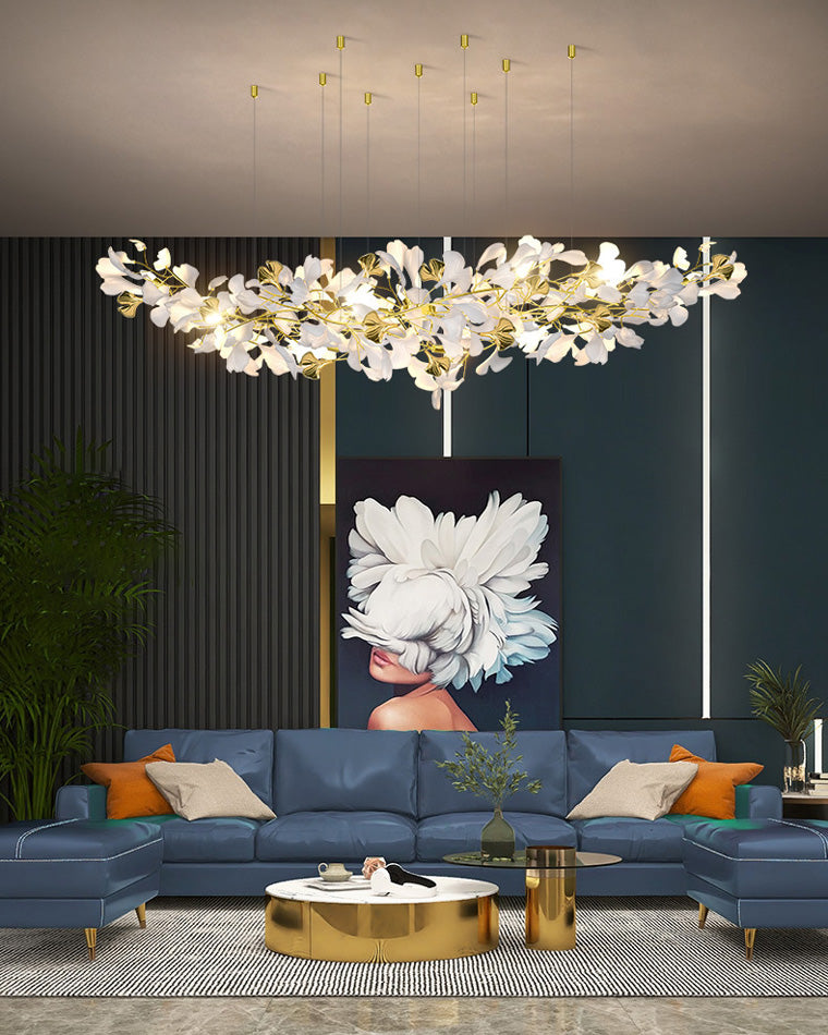 WOMO Gingko Long Linear Chandelier-WM2426