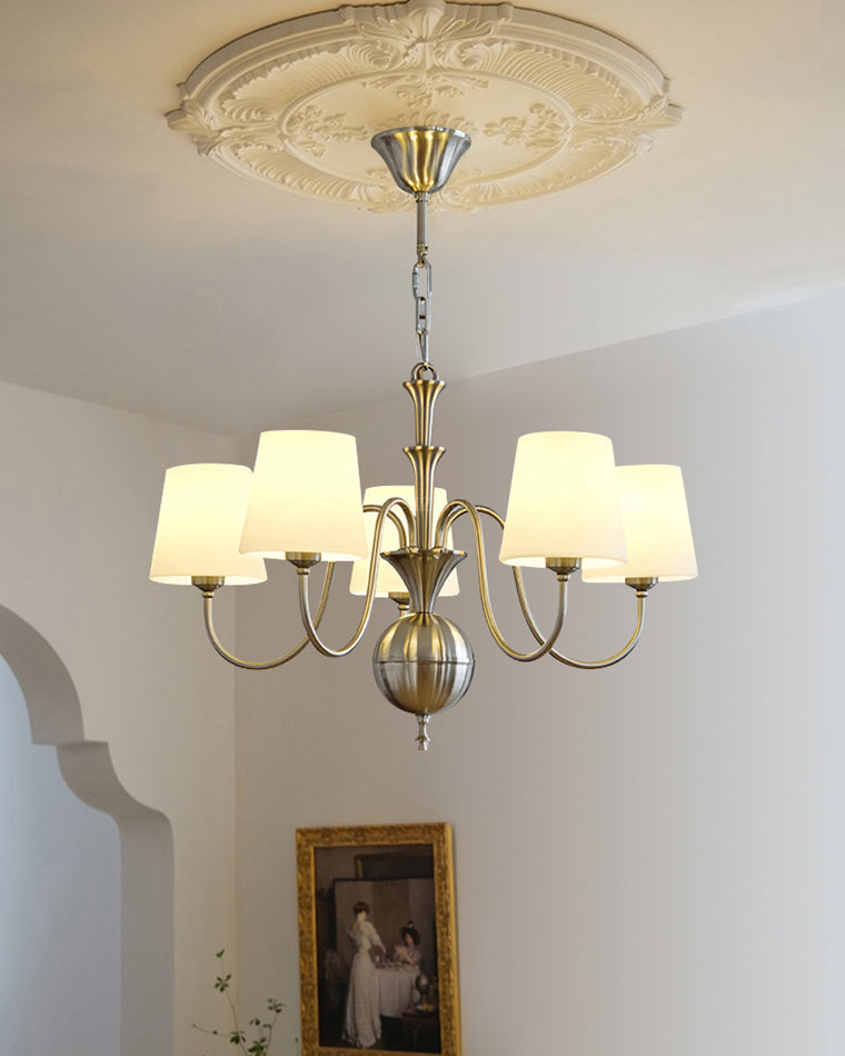 WOMO Glass Shaded Arm Chandelier-WM2946