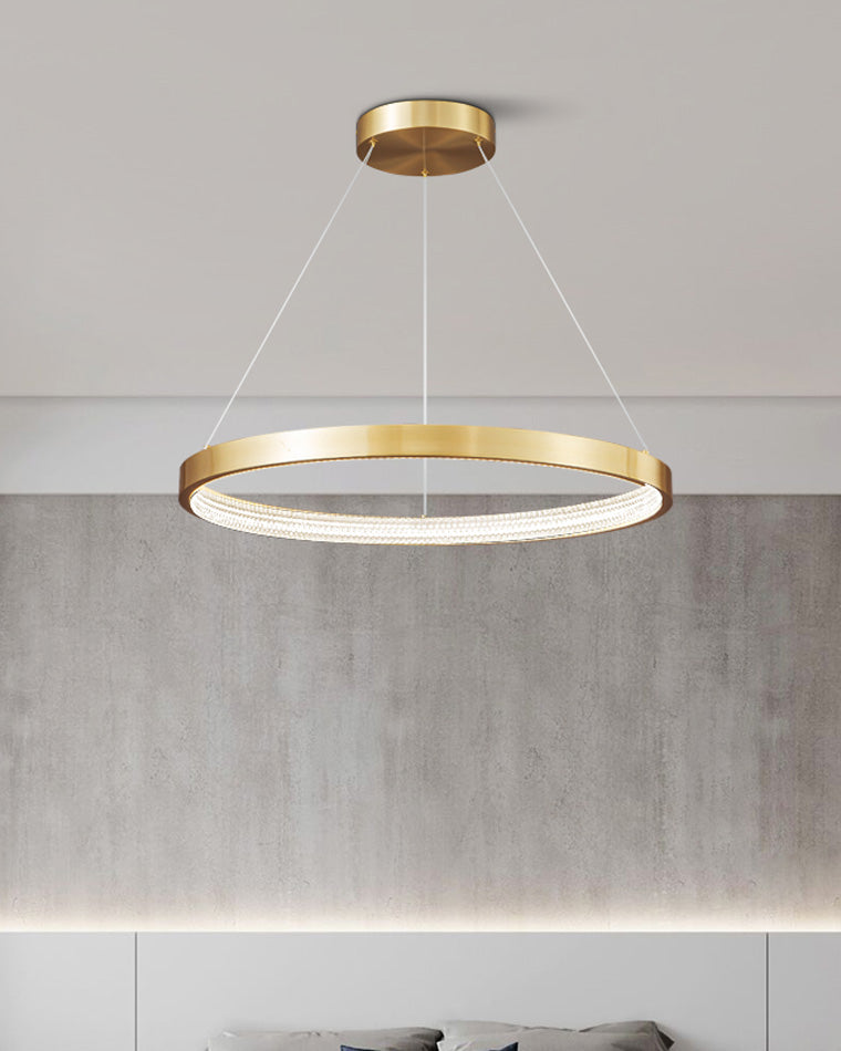 WOMO Circular Led Brass Chandelier-WM2357