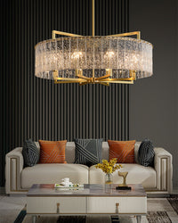 WOMO Textured Glass Round Chandelier-WM2619