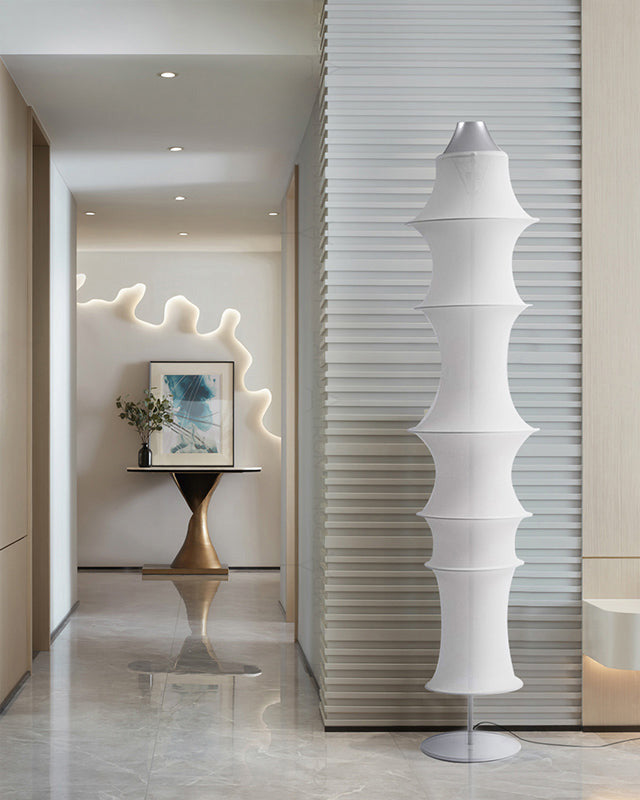 WOMO Column Silk Floor Lamp-WM7125