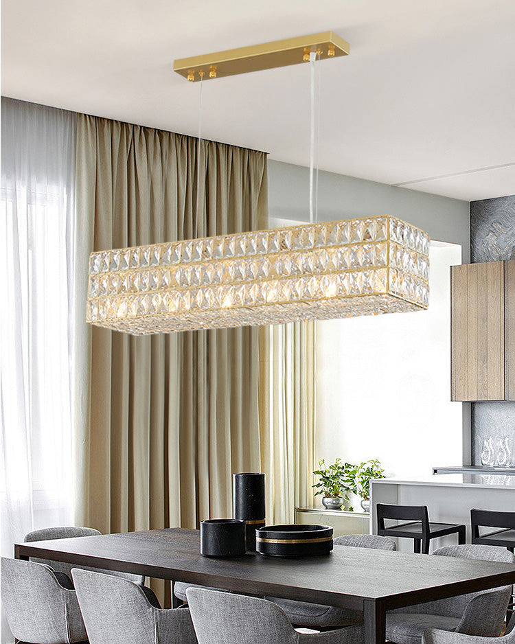 WOMO Rectangular Crystal Chandelier-WM2625