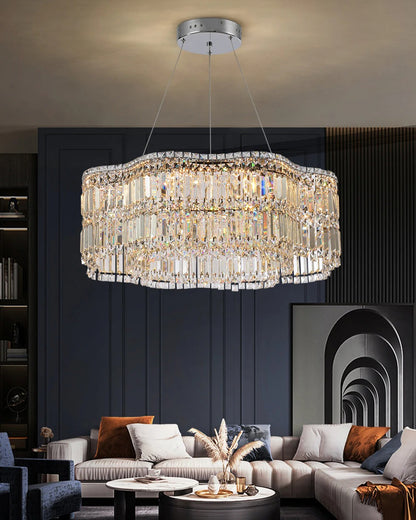 WOMO Flower Chrome Crystal Chandelier-WM2405