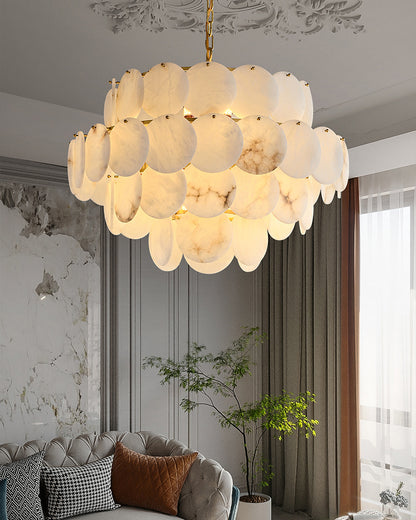 WOMO Tiered Alabaster Chandelier-WM2848