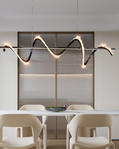 WOMO Swirl Crystal Linear Chandelier-WM2713