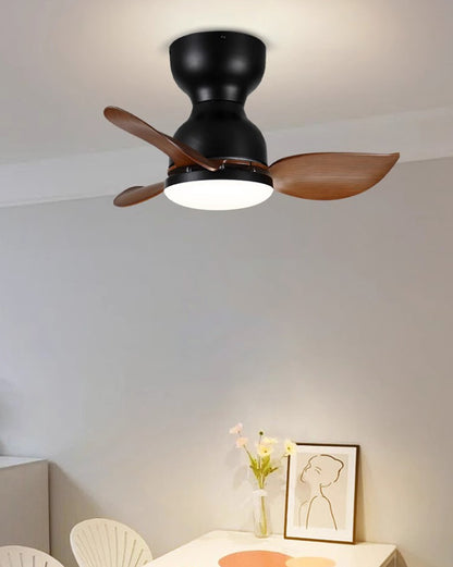 WOMO Small Flush Mount Ceiling Fan Lamp-WM5098