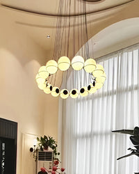 WOMO Glass Globe Round Chandelier-WM2623