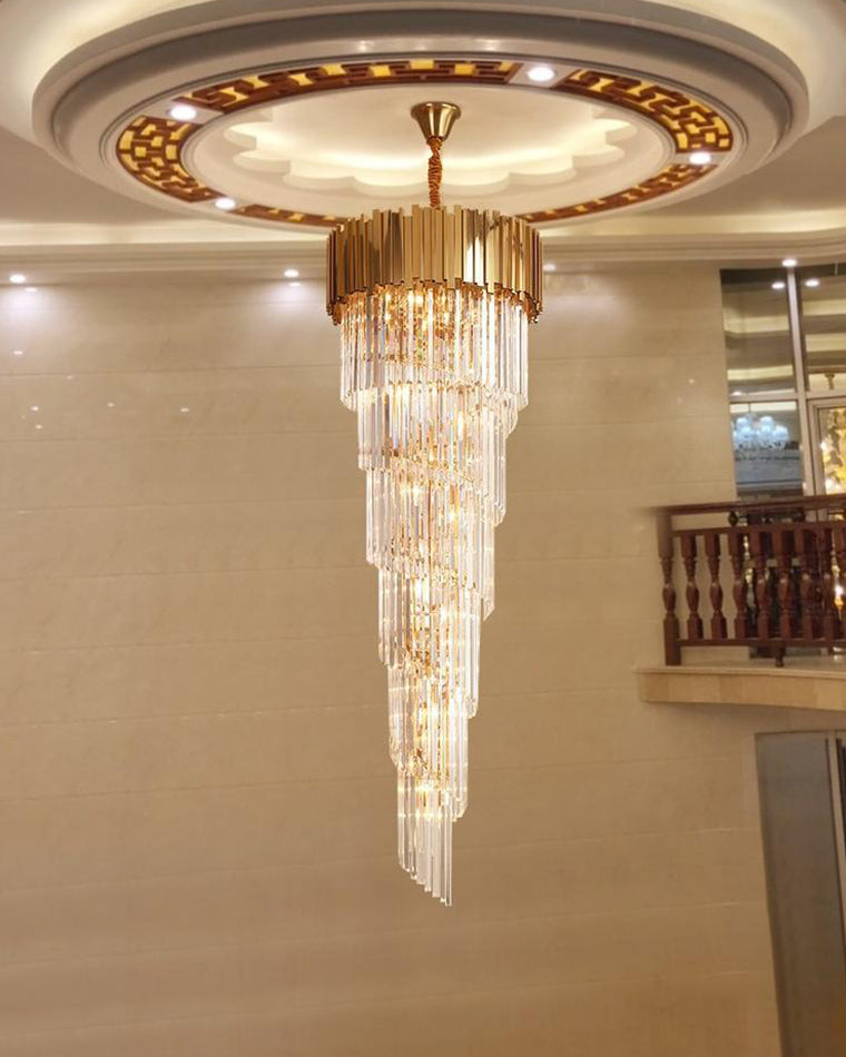 WOMO Gold Cascading Crystal Chandelier-WM2185d