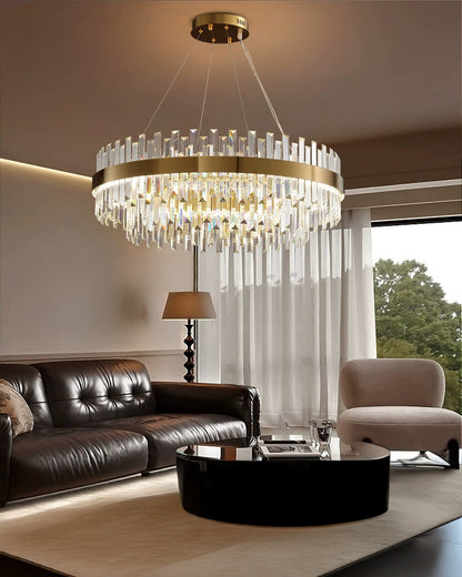 WOMO Tiered Round Crystal Chandelier-WM2562