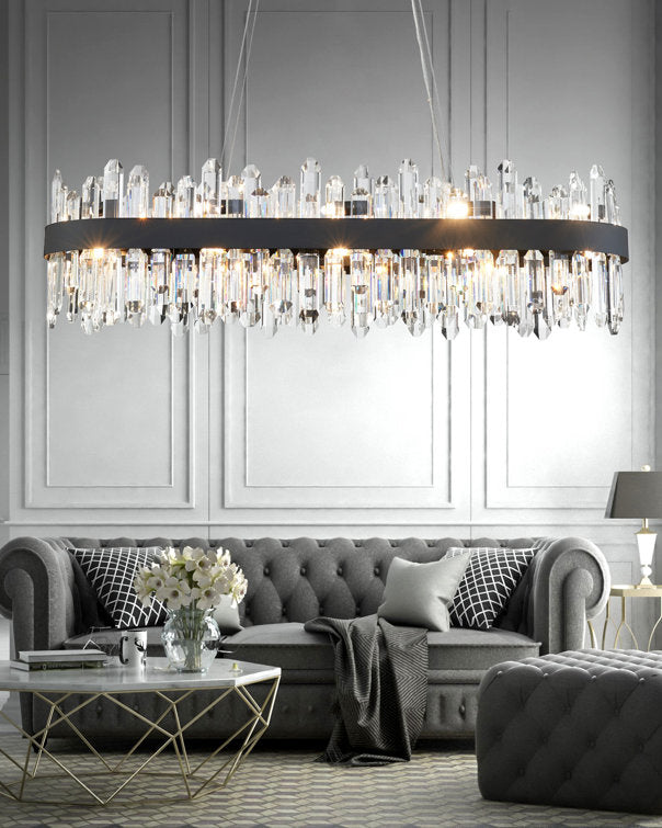 WOMO Rectangular Crystal Chandelier-WM2488b