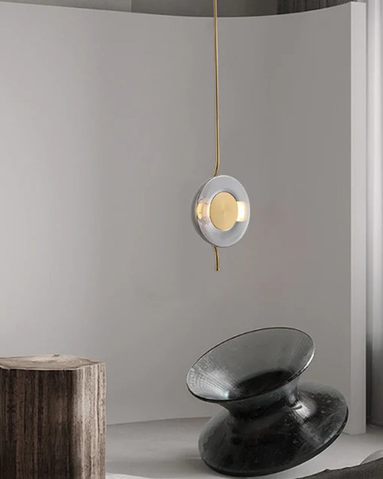 WOMO Pendulum Glass Disc Pendant Light-WM2501