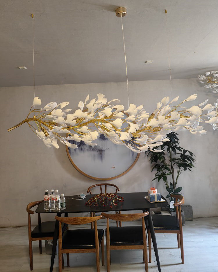 WOMO Ginkgo Long Ceramic Chandelier-WM2490