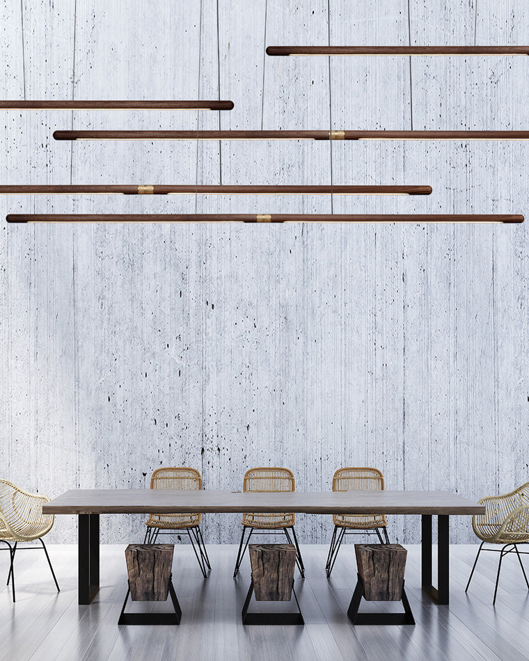 WOMO Walnut Linear Led Pendant Light-WM2520