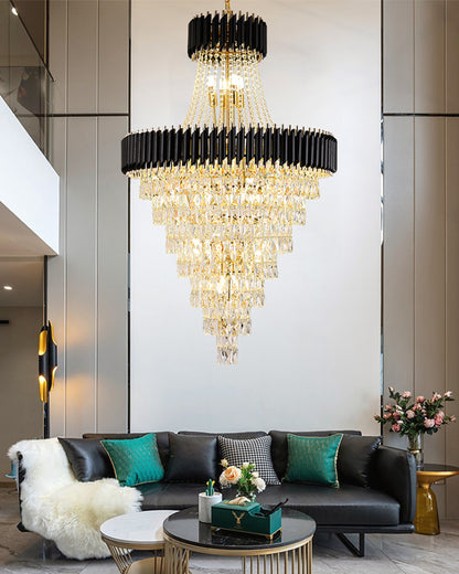 WOMO Tiered Tapered Crystal Chandelier-WM2699