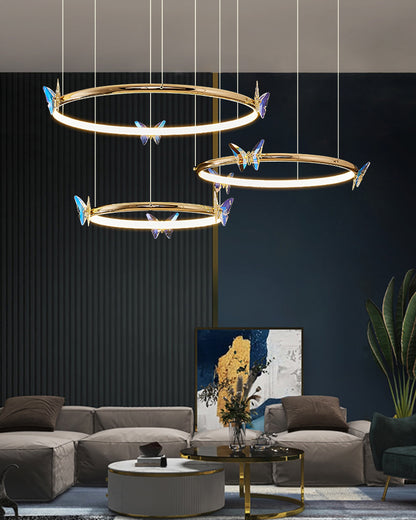 WOMO Butterfly Circular Crystal Chandelier-WM2801