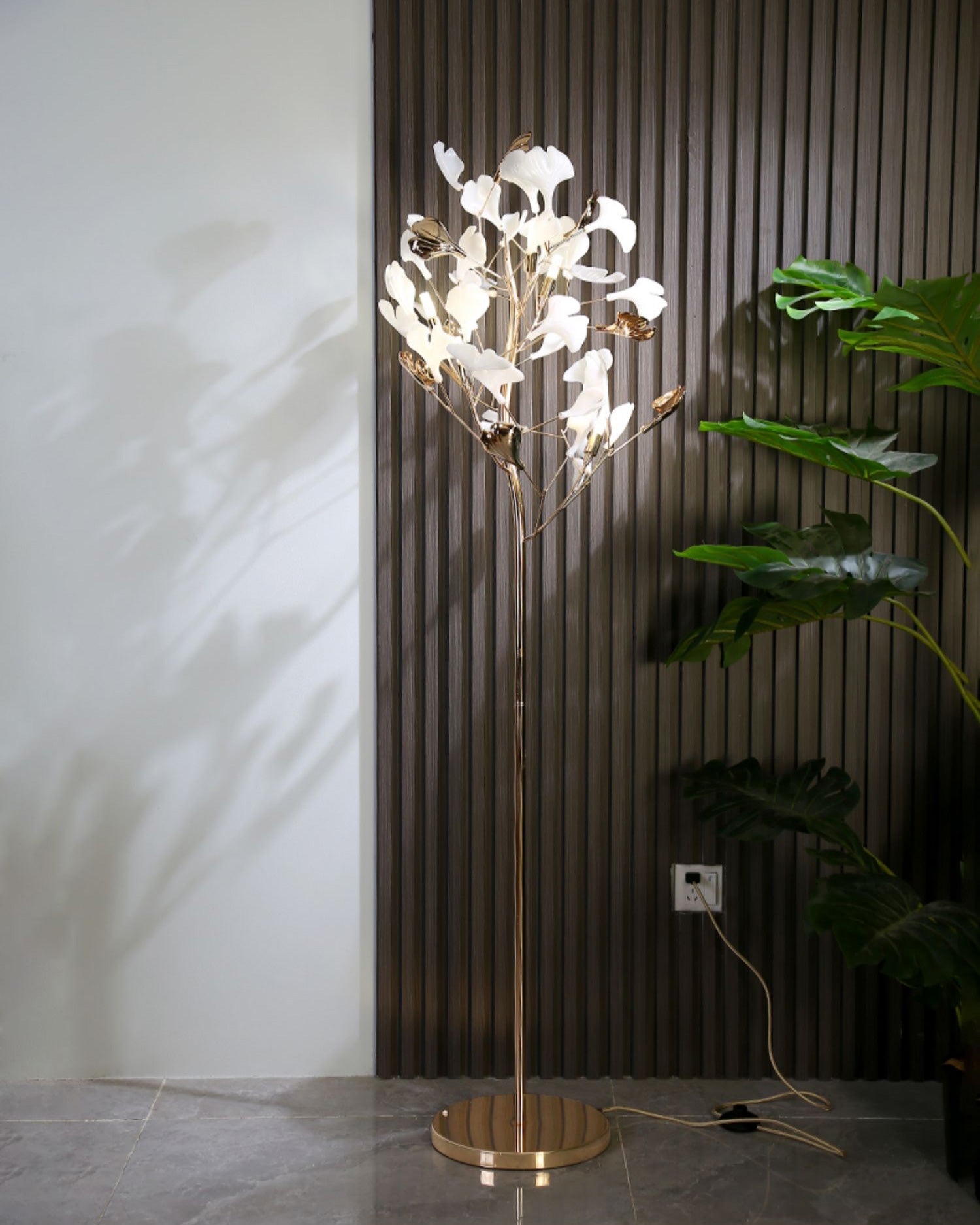 WOMO Ceramic Gingko Tree Floor Lamp-WM7137