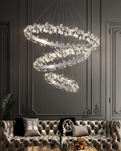 WOMO Tiered Circular Crystal Chandelier-WM2726