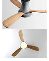 WOMO 3 Wood Blade Hugger Ceiling Fan Lamp-WM5120 thumbnail