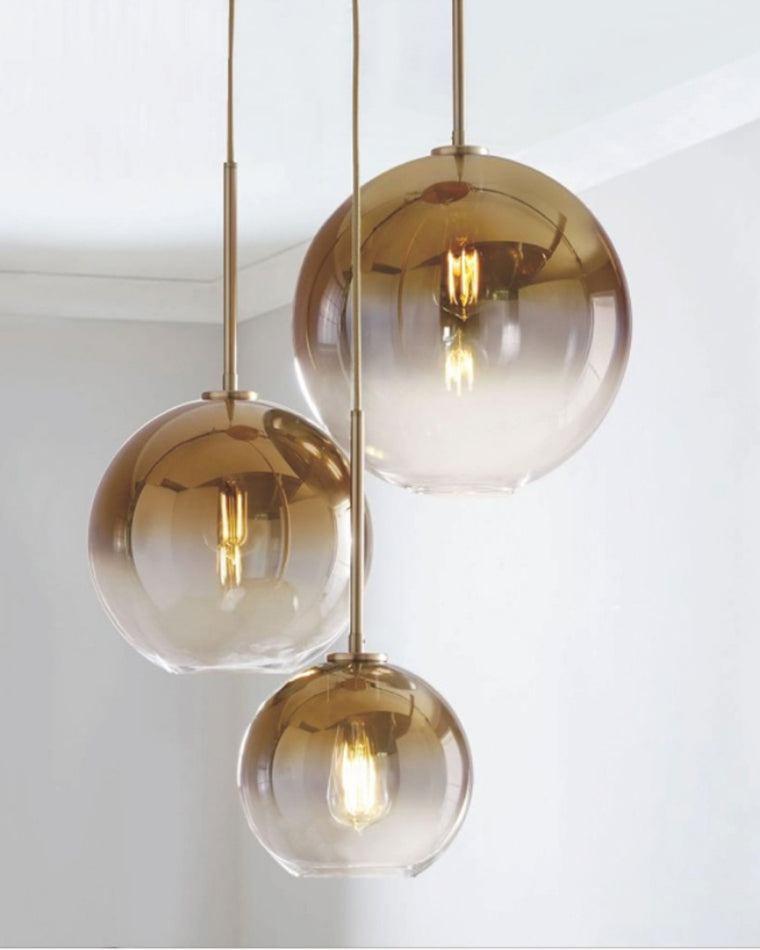 WOMO Coloured Glass Globe Pendant Light-WM2500