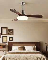 WOMO Mid Century Modern Ceiling Fan Lamp-WM5147