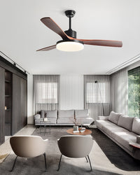 WOMO 42" Wood-look Ceiling Fan Lamp - WM5154