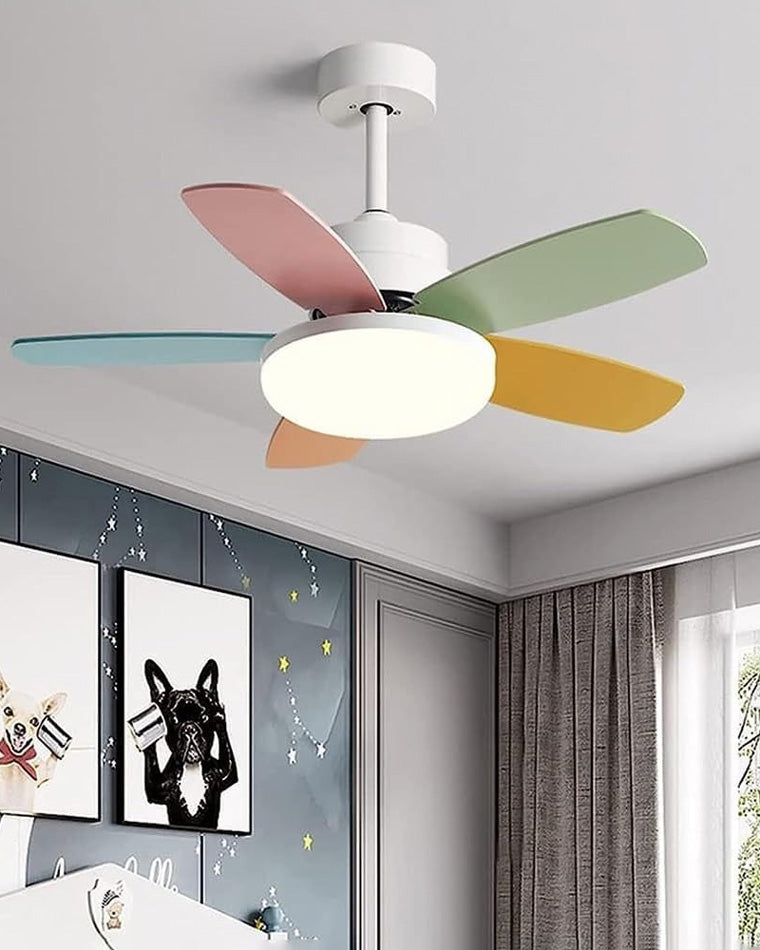 WOMO 5 Blade Scandi Ceiling Fan Lamp-WM5089