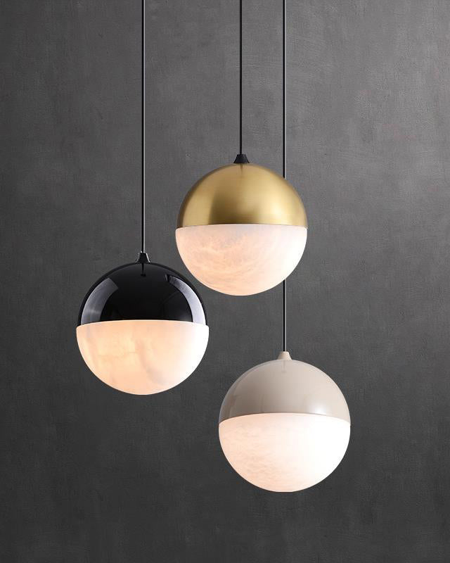 WOMO Alabaster Globe Pendant Light-WM2922