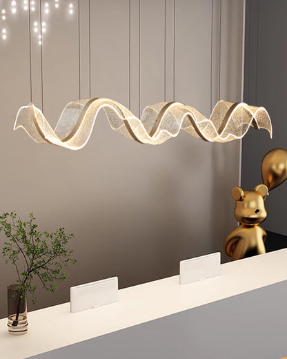 WOMO Wave Ribbon Acrylic Chandelier-WM2596