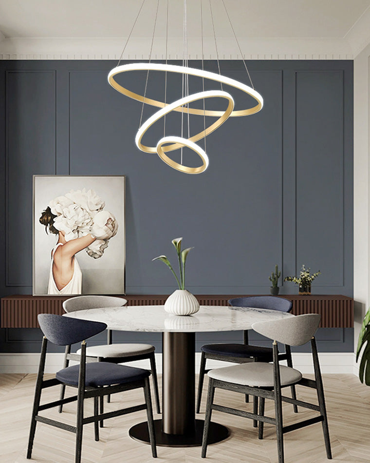 WOMO Tiered Circular Led Chandelier-WM2458