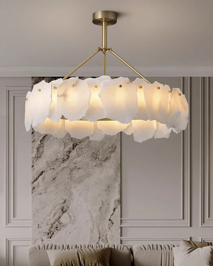 WOMO Alabaster Round Chandelier-WM2392a