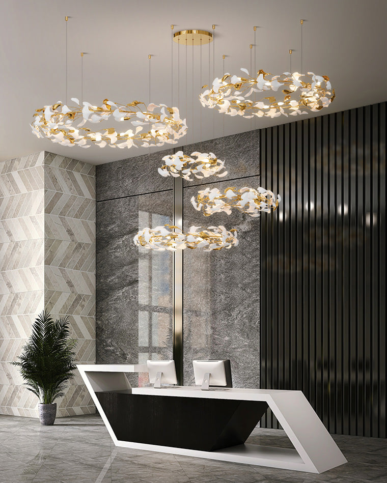 WOMO Gingko Circular Chandelier-WM2428