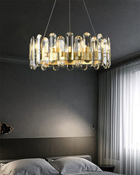 WOMO Gold Crystal Round Chandelier-WM2779