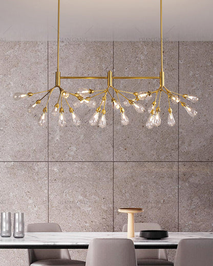 WOMO Firefly Gold Branch Linear Chandelier-WM2553