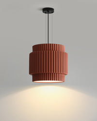 WOMO Ribbed Drum Pendant Light-WM2469