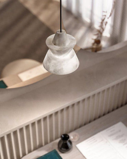 WOMO Hat Shaded Alabaster Pendant Light-WM2896