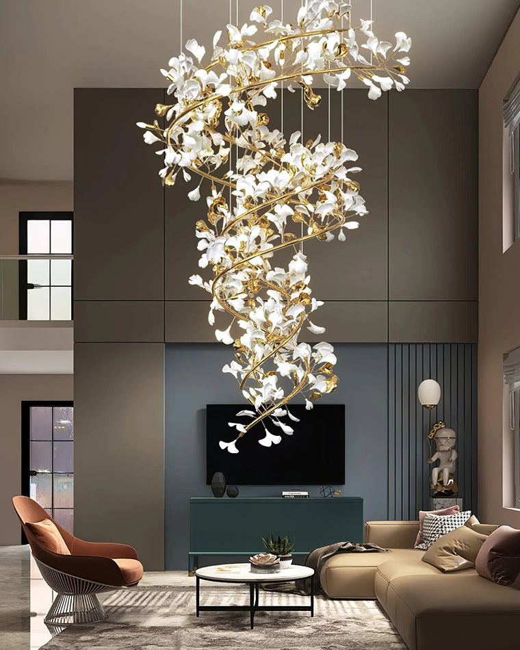 WOMO Gingko Spiral Chandelier-WM2423