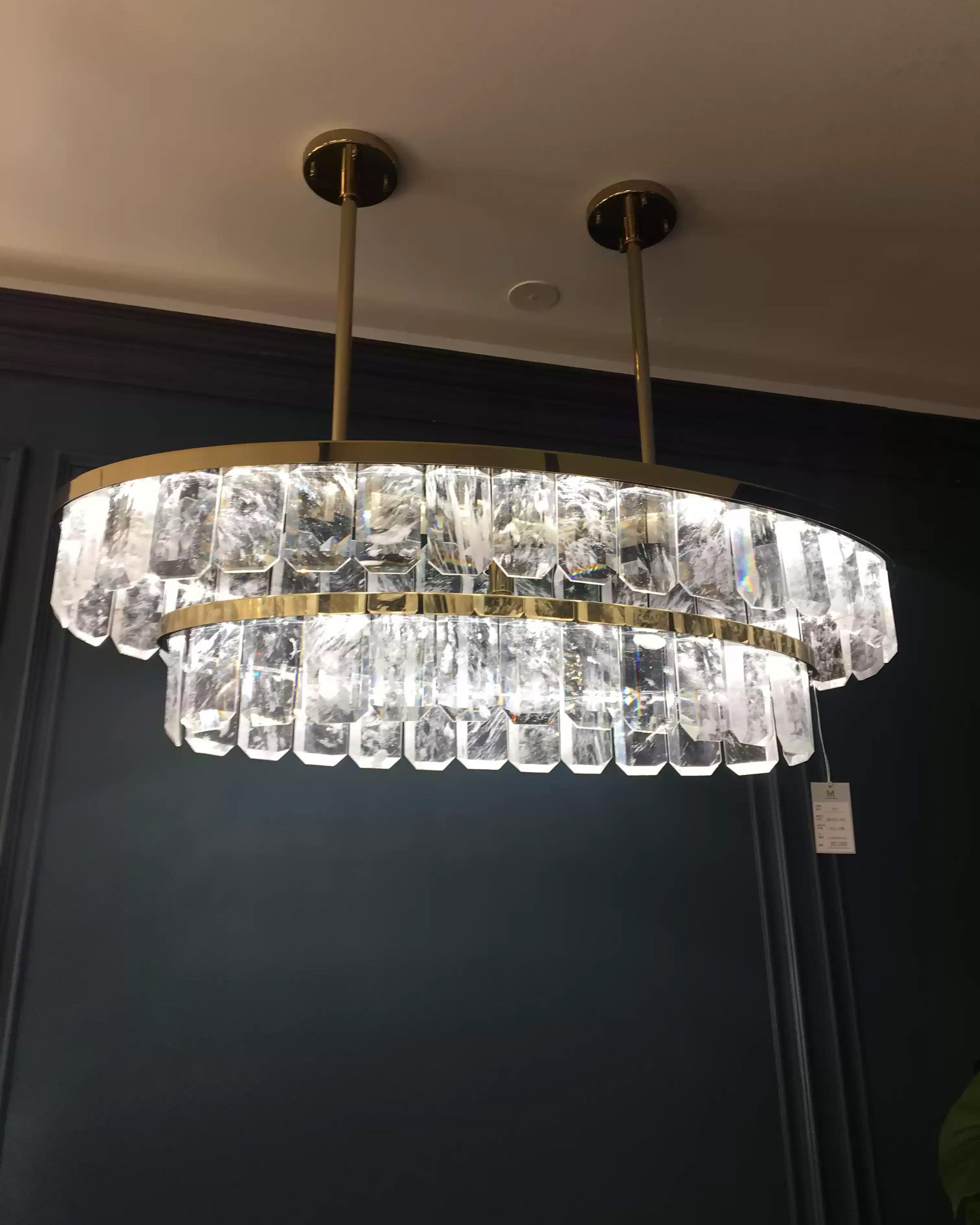 WOMO Long Oval Crystal Chandelier-WM2541