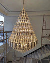 WOMO Tiered taper Crystal Foyer Chandelier-WM2384 thumbnail