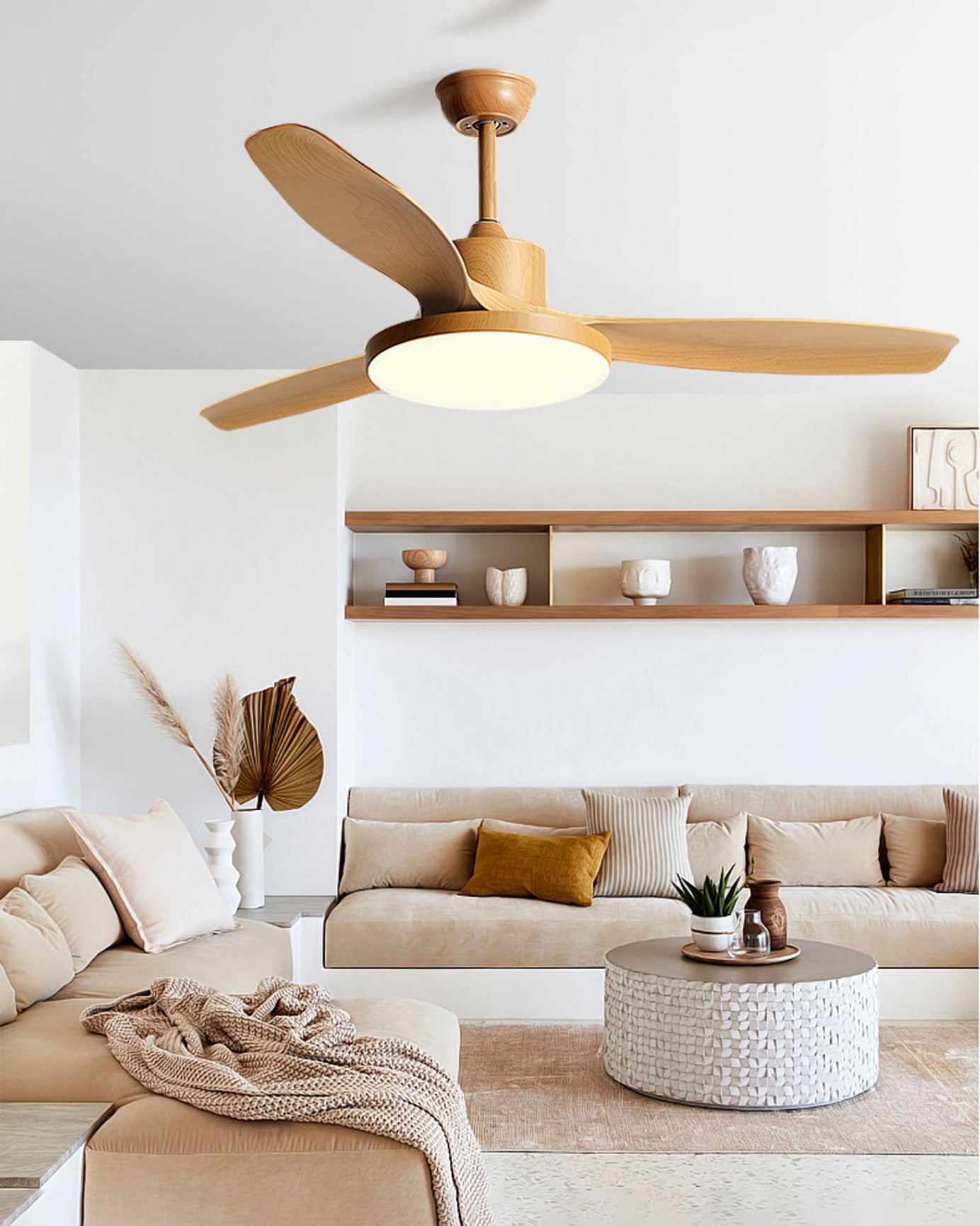 WOMO 52 inch Five Blade Ceiling Fan with Light - WM5167