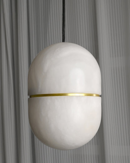 WOMO Alabaster Globe Pendant Light-WM2904